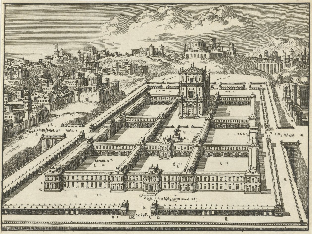 Tempel van Salomon, Jeruzalem (variant B) door Jan Luyken