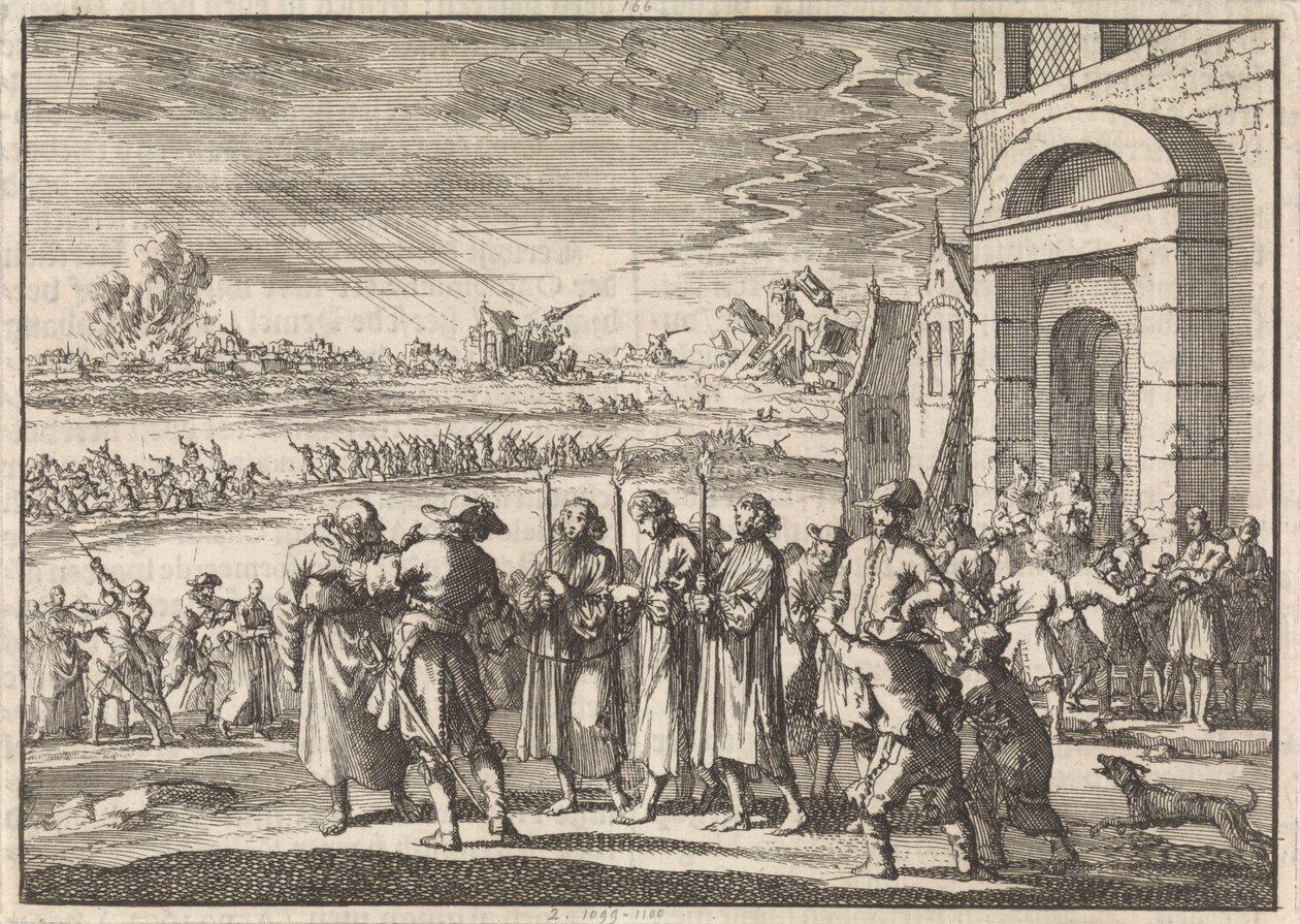 Vervolging van Protestanten in Frankrijk, 1672 door Jan Luyken