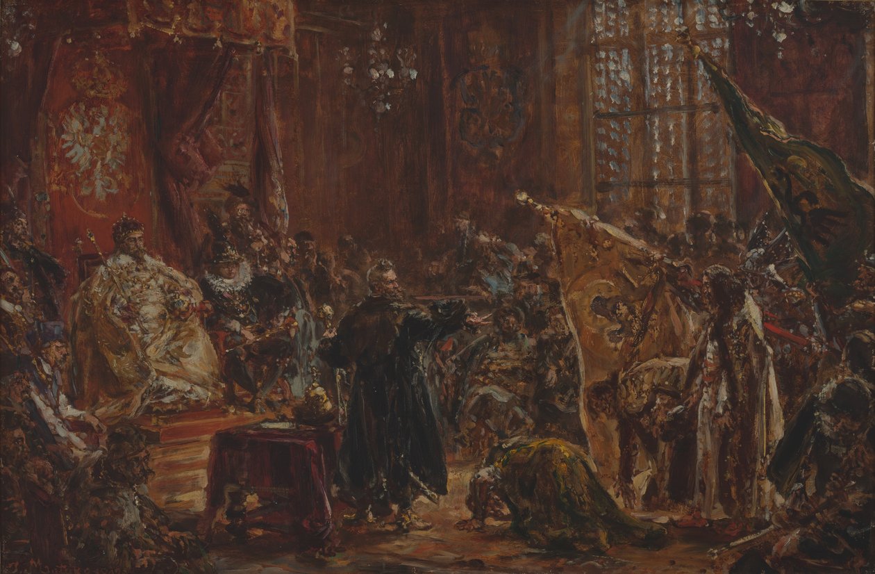 De tsaren van de familie Szojski op de Sejm van Warschau door Jan Matejko