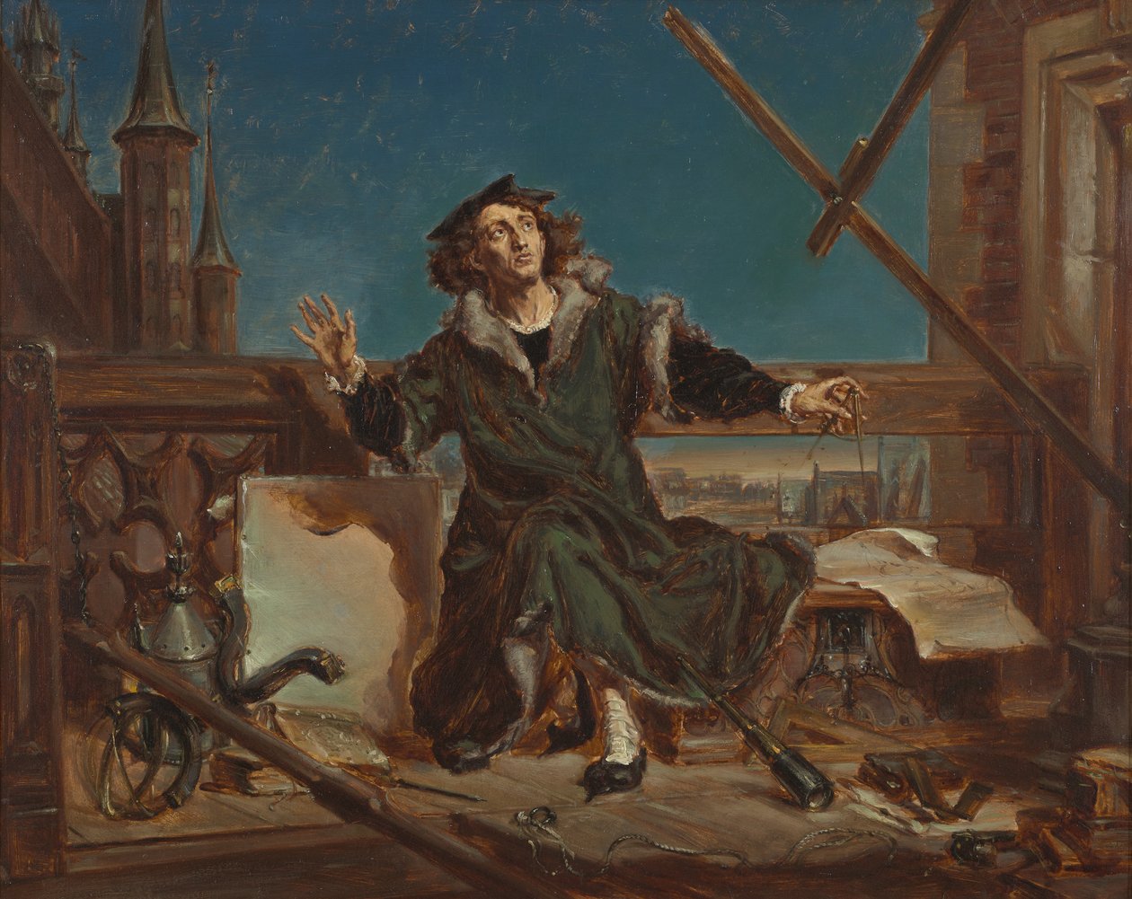 Nikolaus Copernicus. Schets voor het schilderij „De astronoom Copernicus, oftewel een gesprek met God“ door Jan Matejko