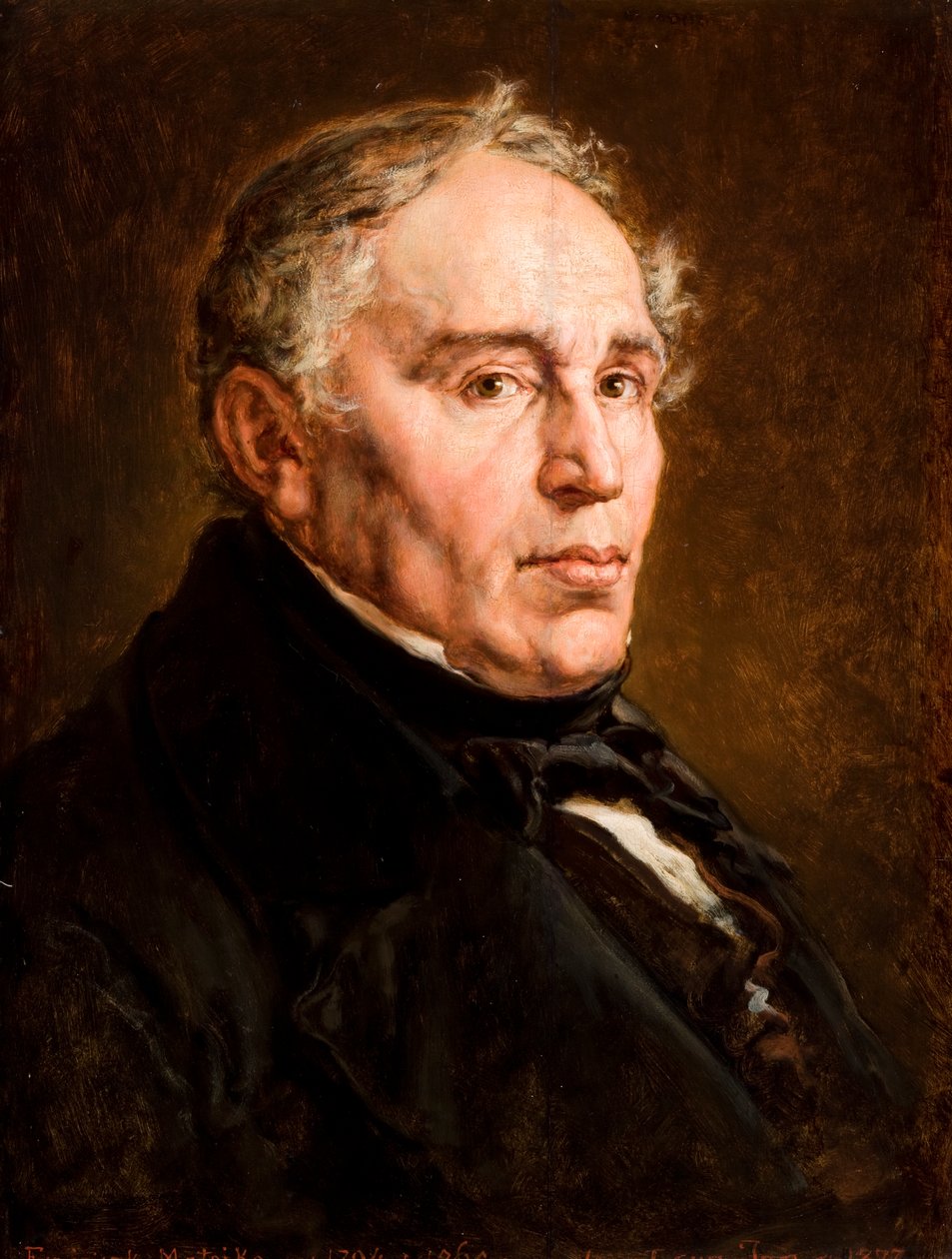 Portret van Franciszek Matejko, de vader van de kunstenaar. door Jan Matejko