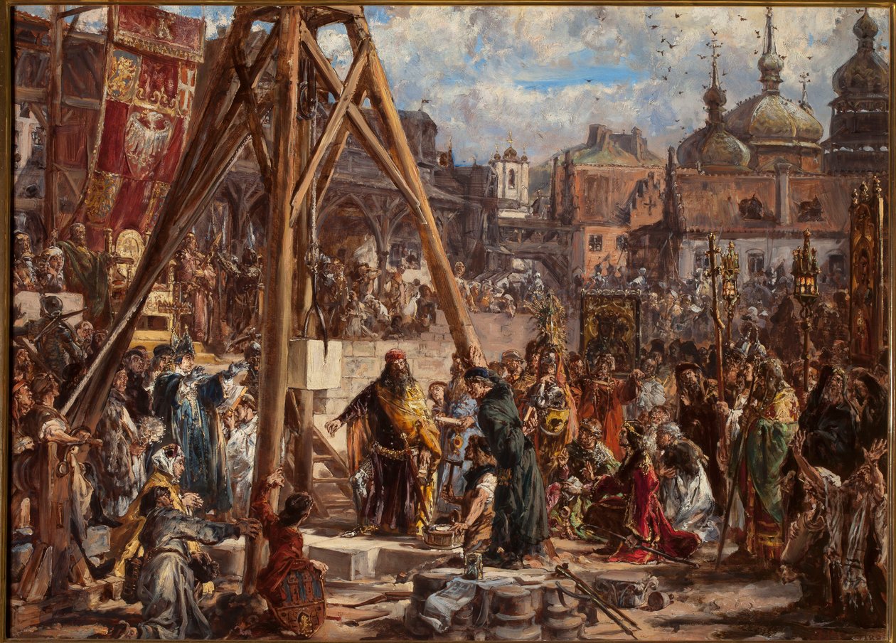 Herovering van Roethenië. Rijkdom en onderwijs. 1366 n.Chr. door Jan Matejko