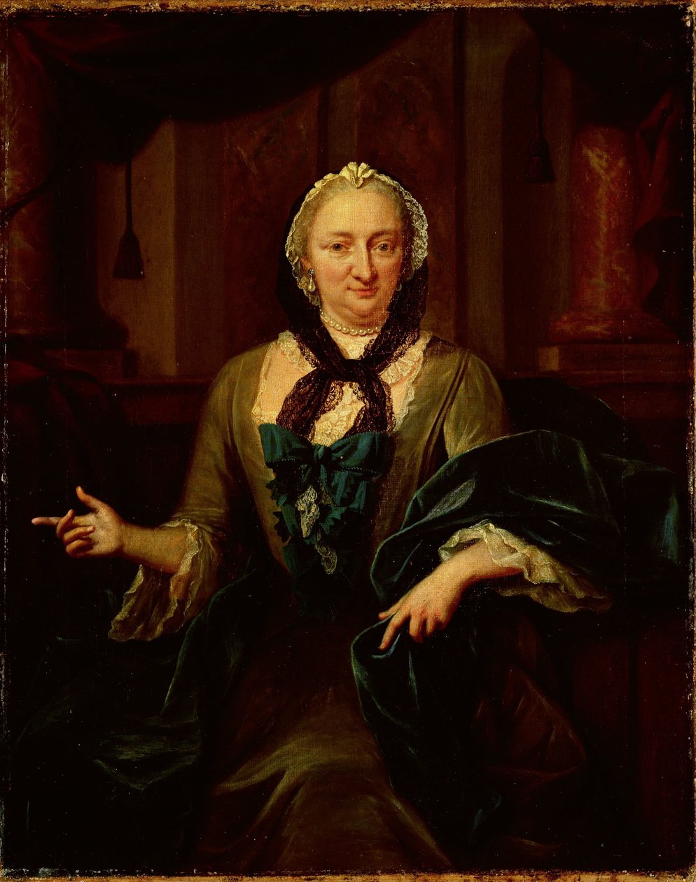 Portret van Margaretha Trip, echtgenote van Hendrik van de Poll door Jan Maurits Quinkhard