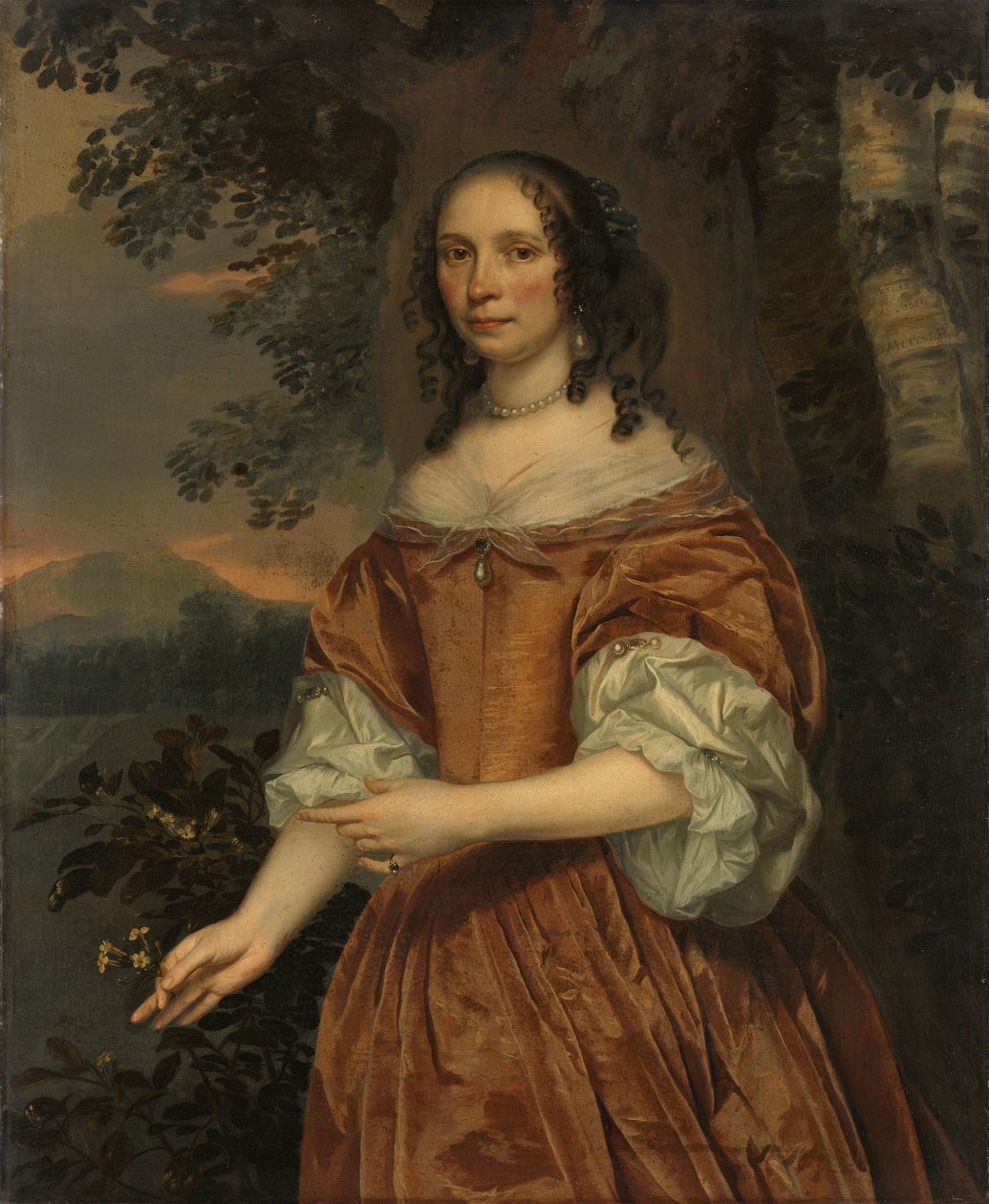 Maria de Witte Françoisdr (geb. 1616), vrouw van Johan van Beaumont door Jan Mijtens