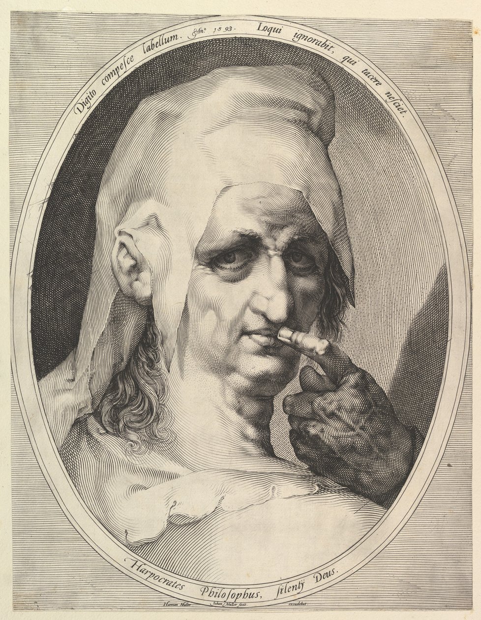 Harpocrates, filosoof door Jan Muller