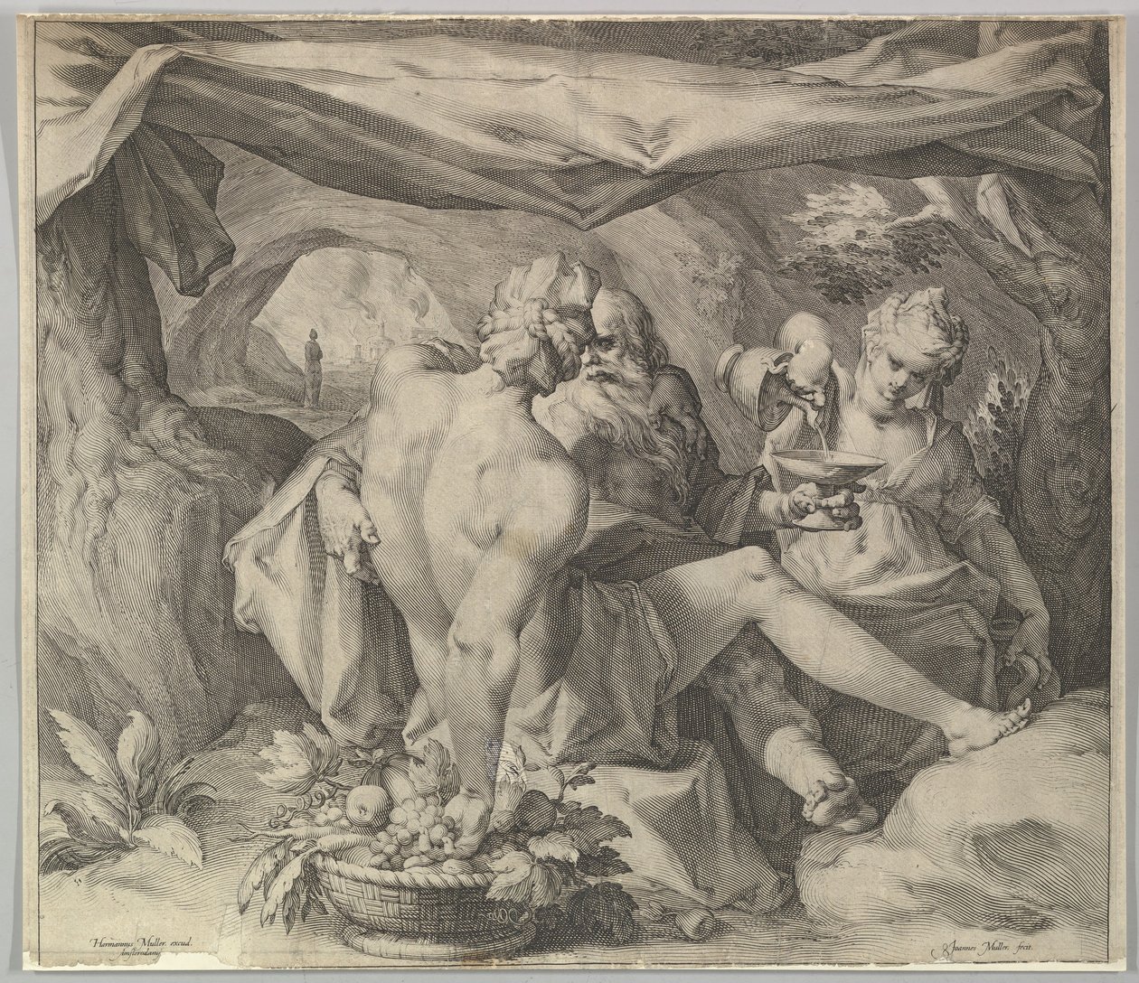 Lot en Zijn Dochters, ca. 1630 door Jan Muller