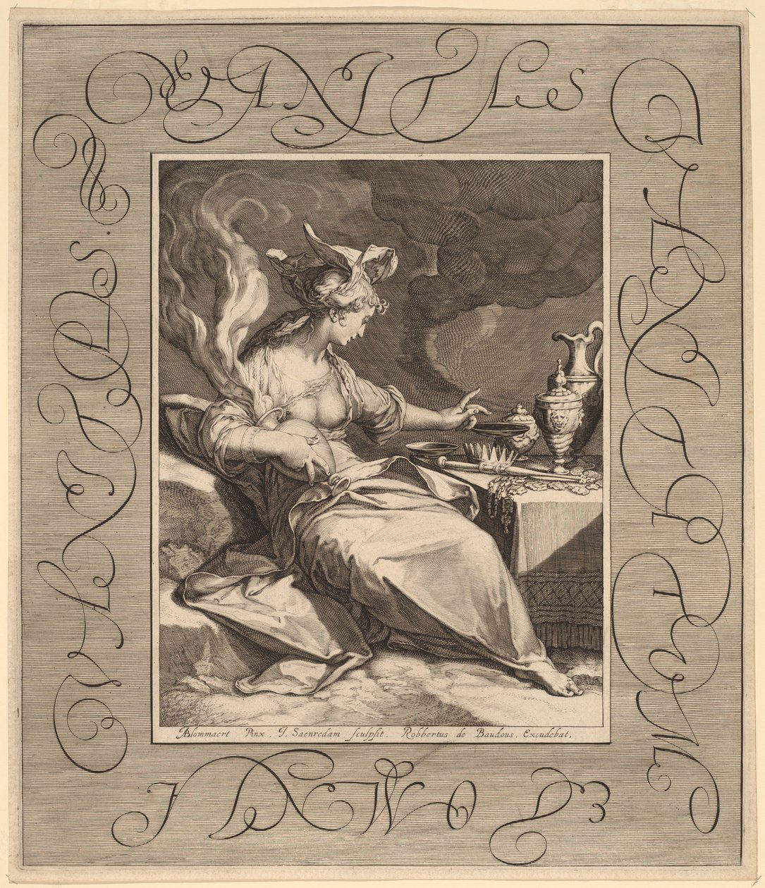 Vanitas, Vanitatum et Omnia Vanitas door Jan Pietersz Saenredam, after Abraham Bloemaert
