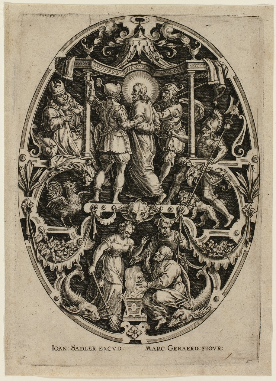 Arrestatie van Christus, uit de Passie van Christus door Jan Sadeler I