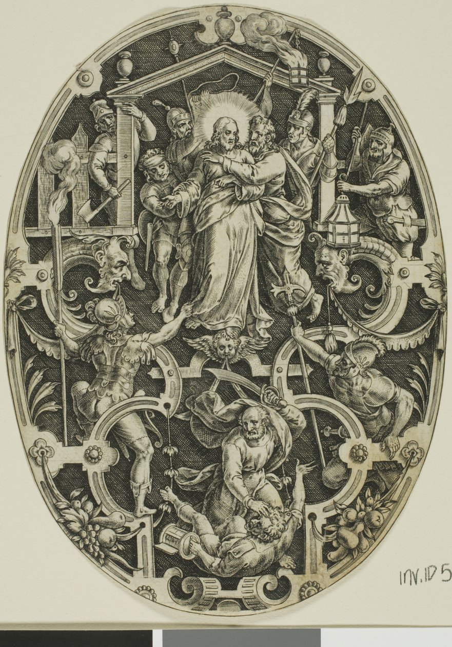 Verraad van Christus, uit de Passie van Christus door Jan Sadeler I