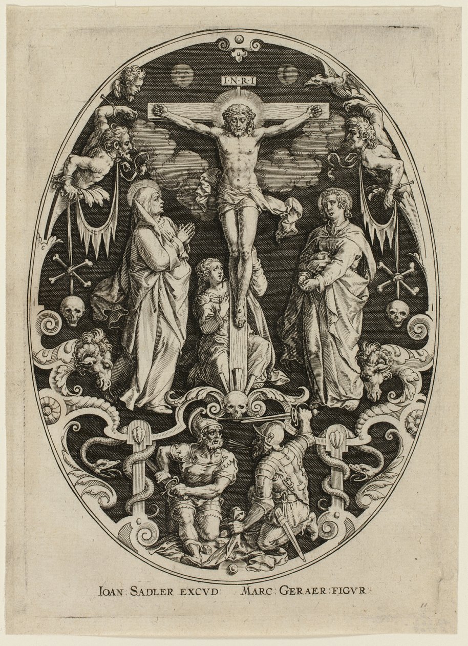 Kruisiging, uit de Passie van Christus door Jan Sadeler I