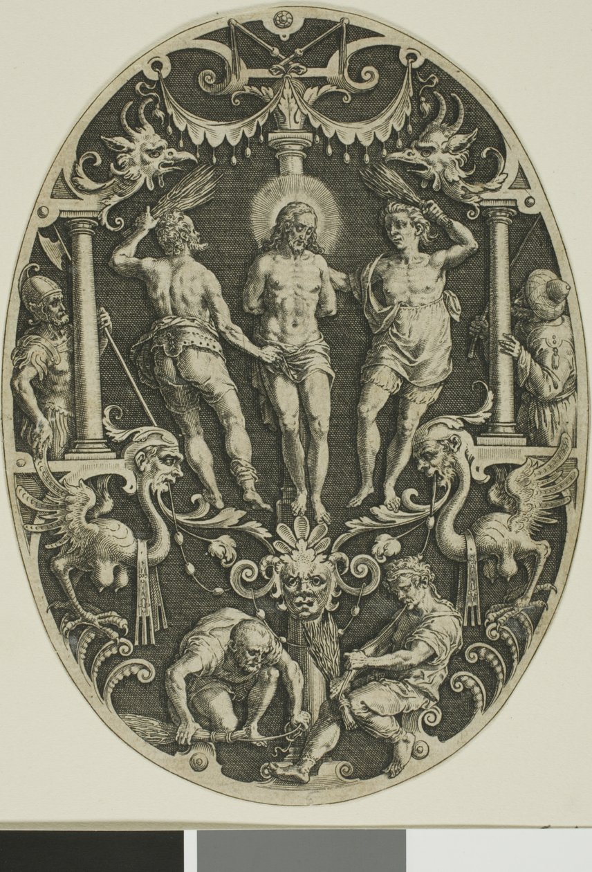 Geseling, uit de Passie van Christus door Jan Sadeler I