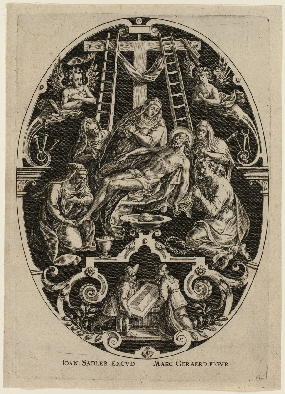 Klaaglied, uit de Passie van Christus door Jan Sadeler I