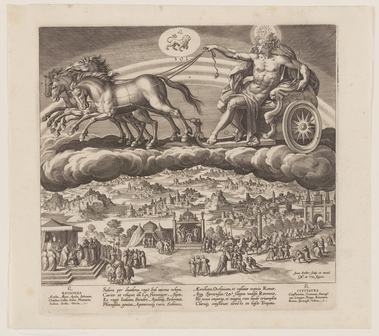 De zon, van De zeven planeten door Jan Sadeler I