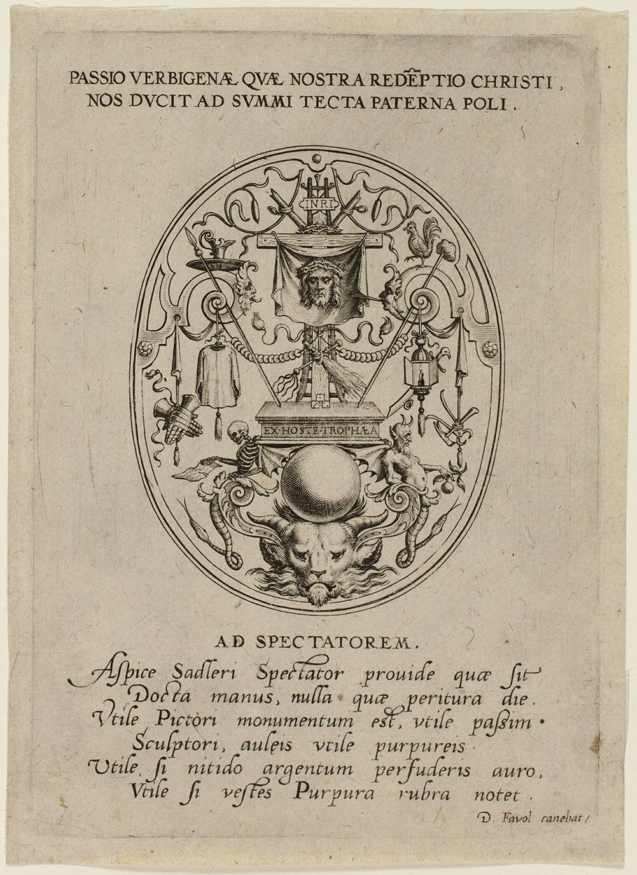 Titelpagina, uit Passie van Christus door Jan Sadeler I