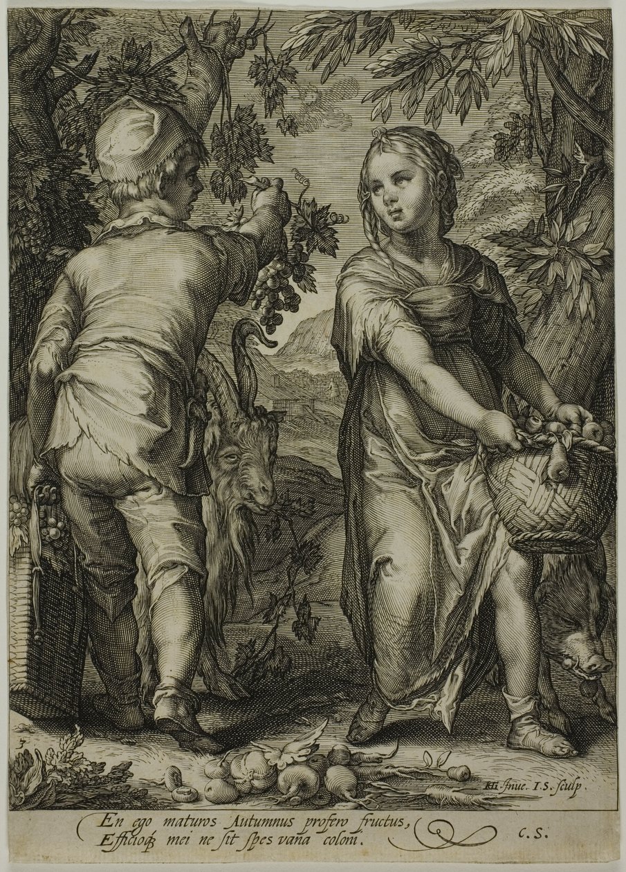 Herfst, uit De Vier Seizoenen door Jan Saenredam