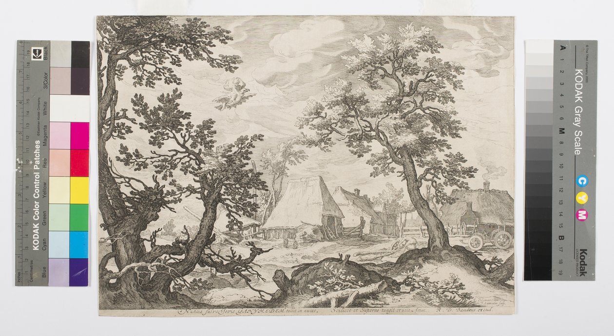 Landschap met de Ontvoering van Ganymedes, c.1600 door Jan Saenredam