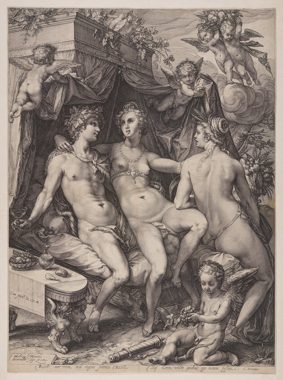 Sine Cerere en Baccho Friget Venus door Jan Saenredam