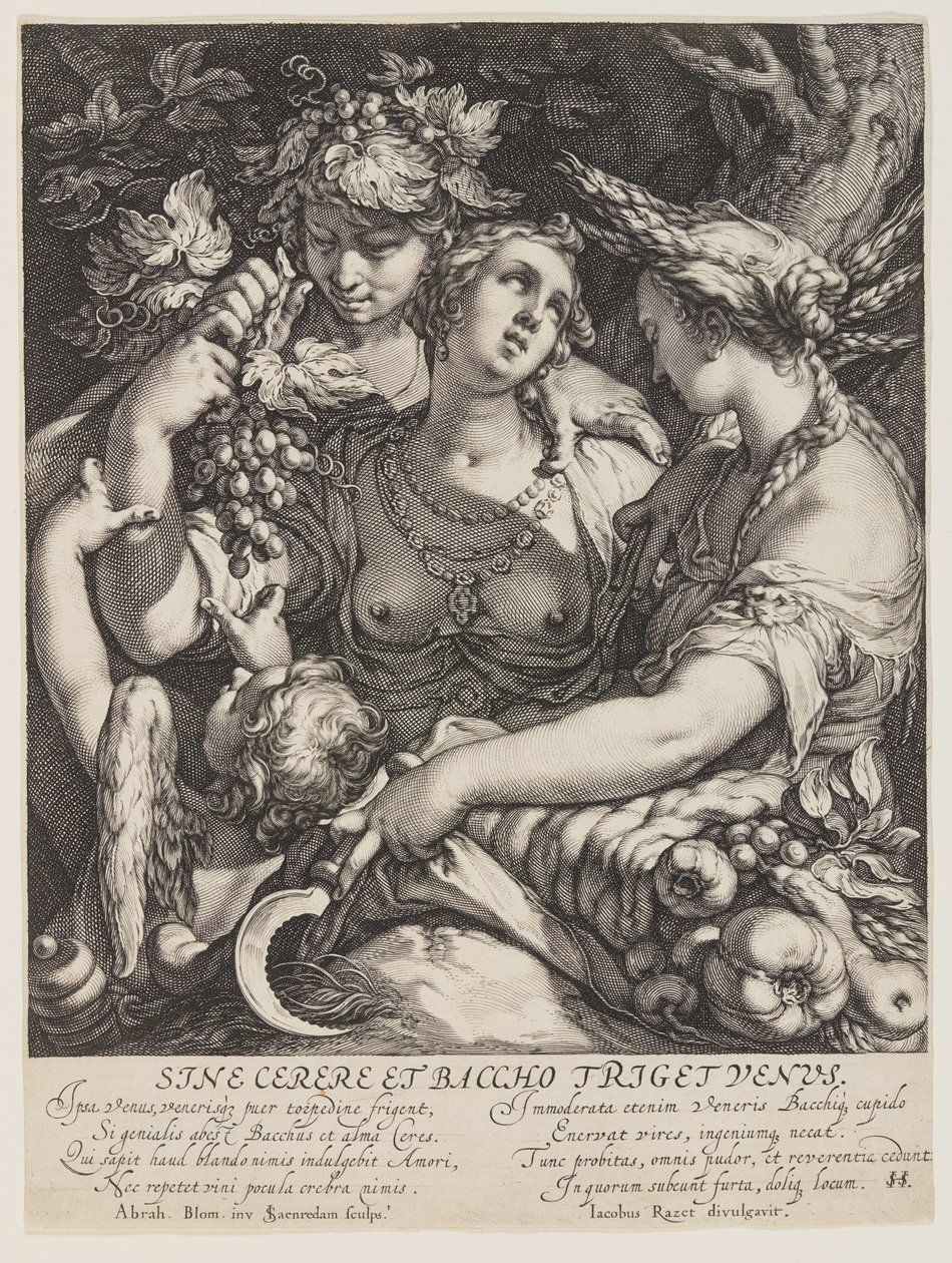 Sine Cerere en Baccho Friget Venus door Jan Saenredam