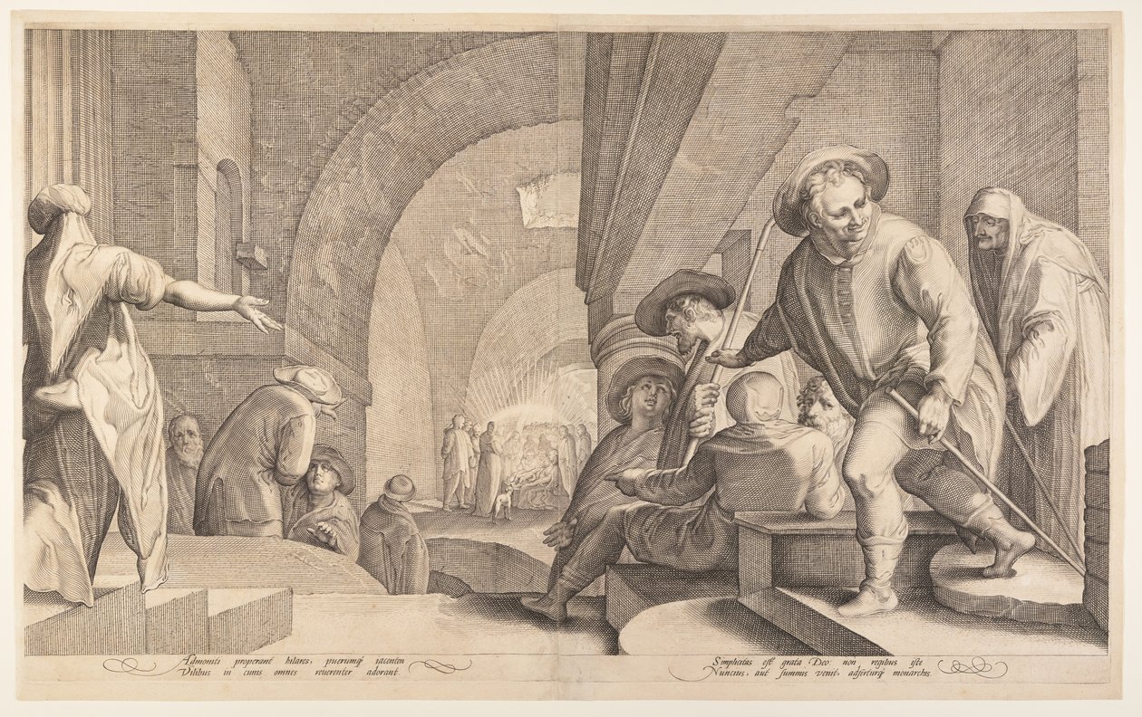 De aanbidding van de herders door Jan Saenredam