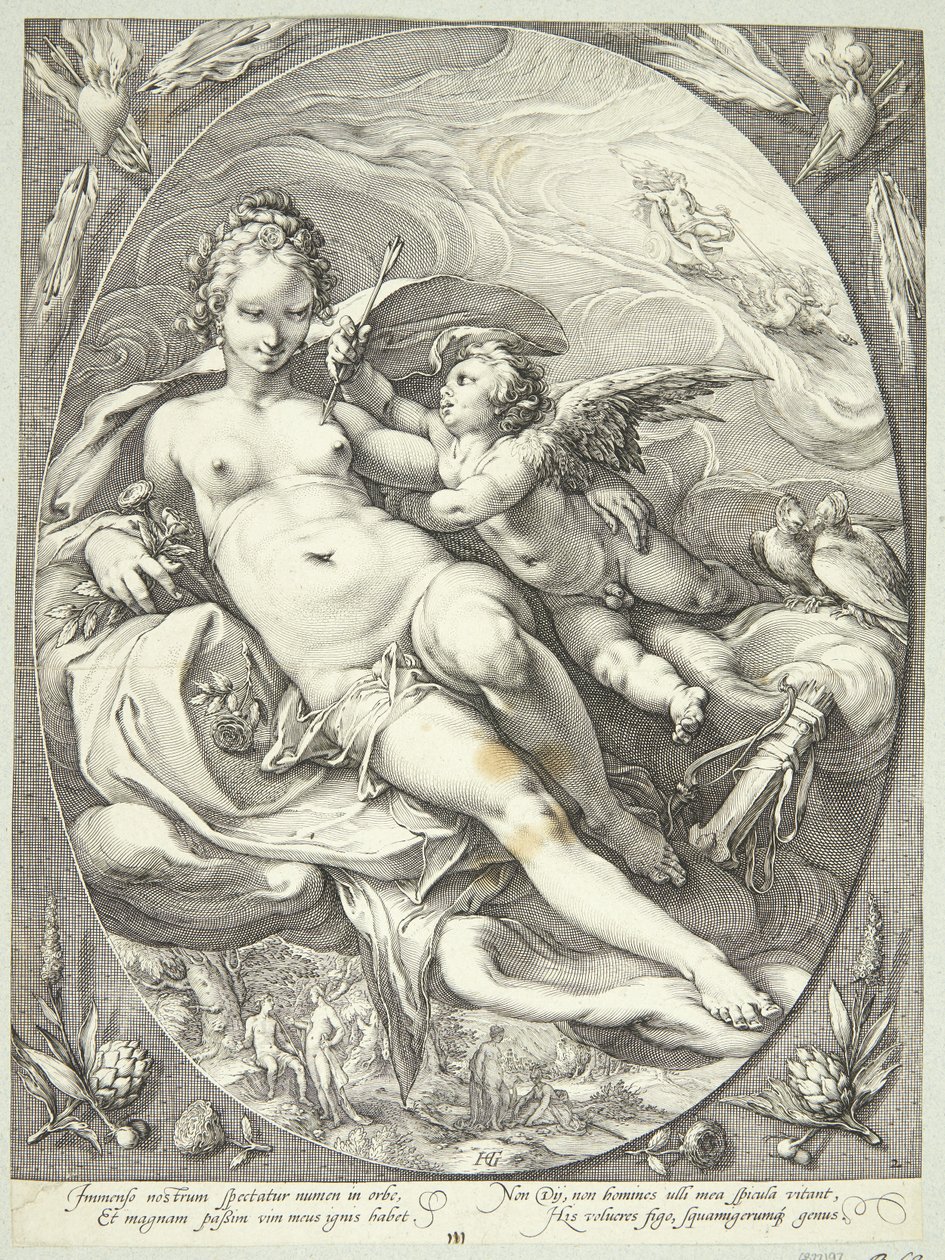Venus en Amor door Jan Saenredam