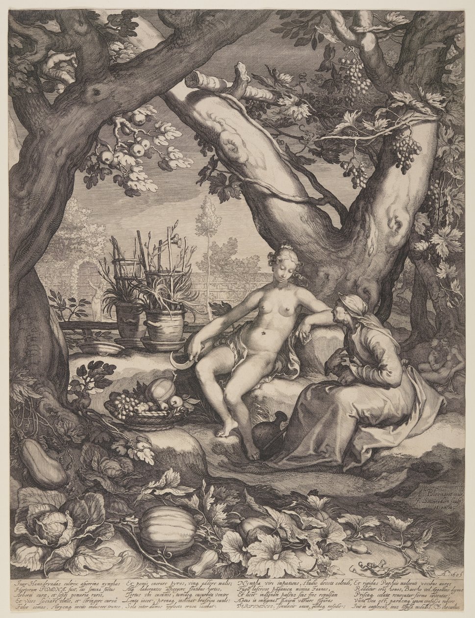 Vertumnus en Pomona door Jan Saenredam