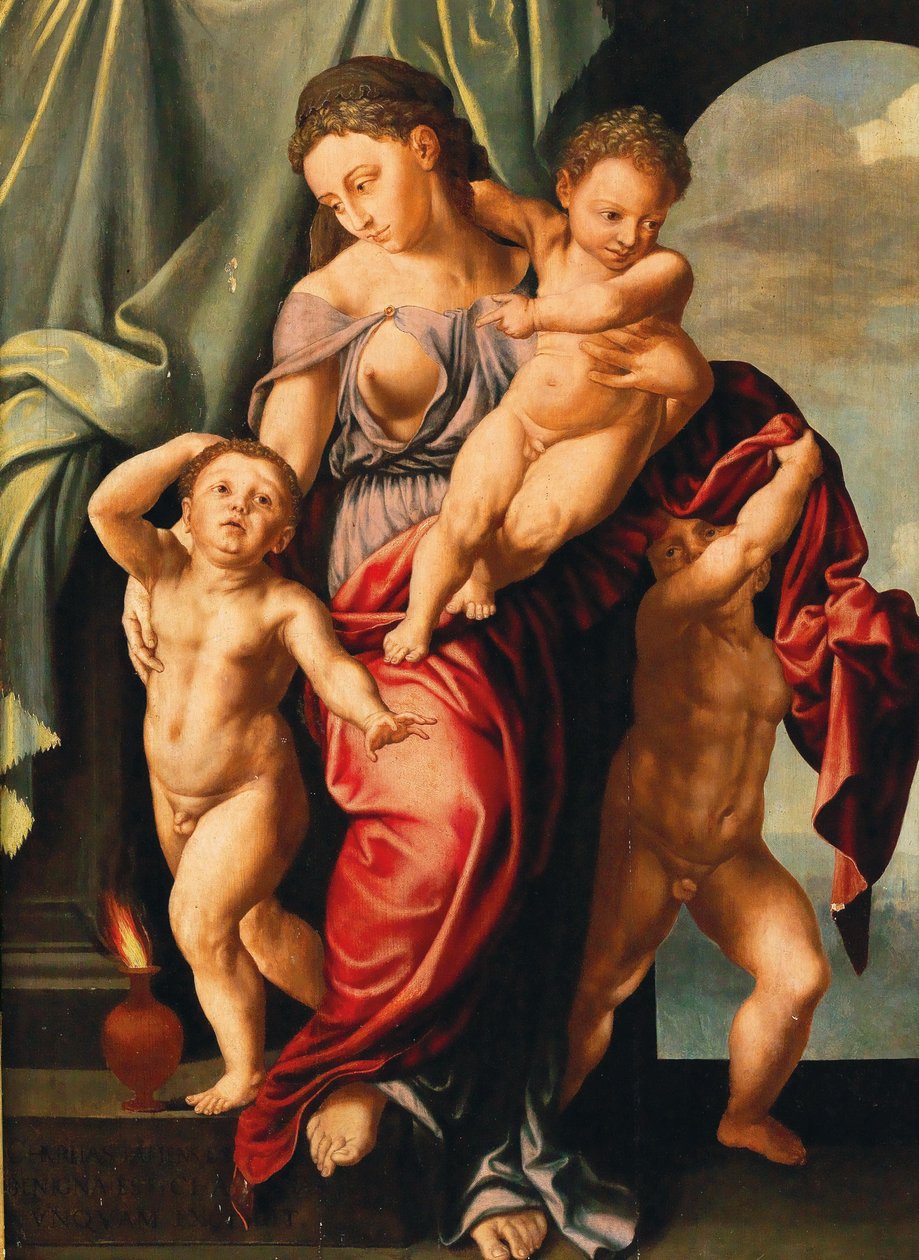 Latijn: Caritas Romana door Jan Sanders van Hemessen