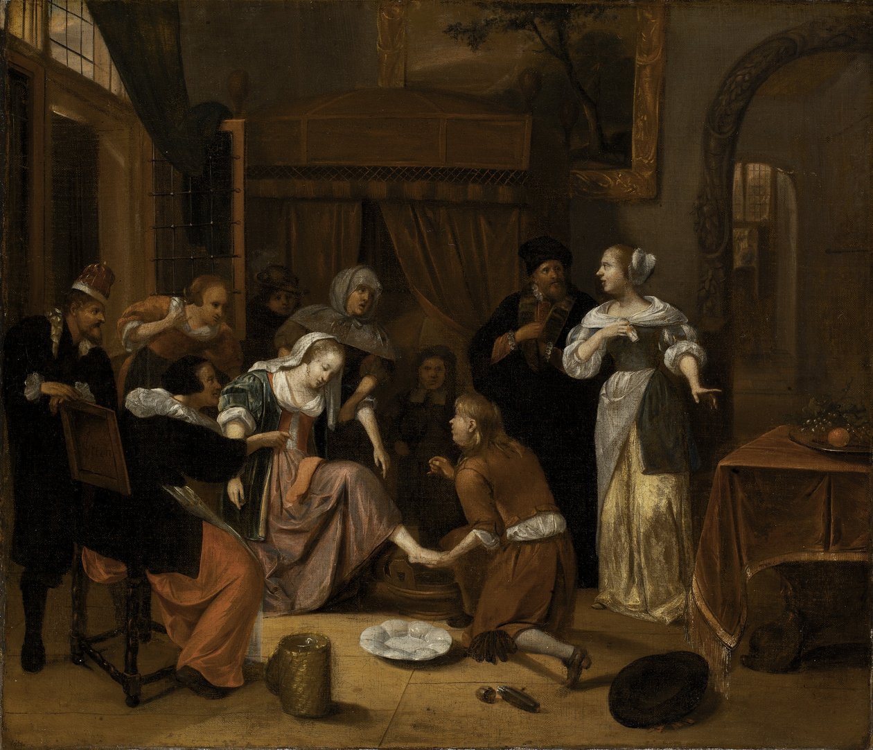 Het bezoek van de dokter door Jan Steen