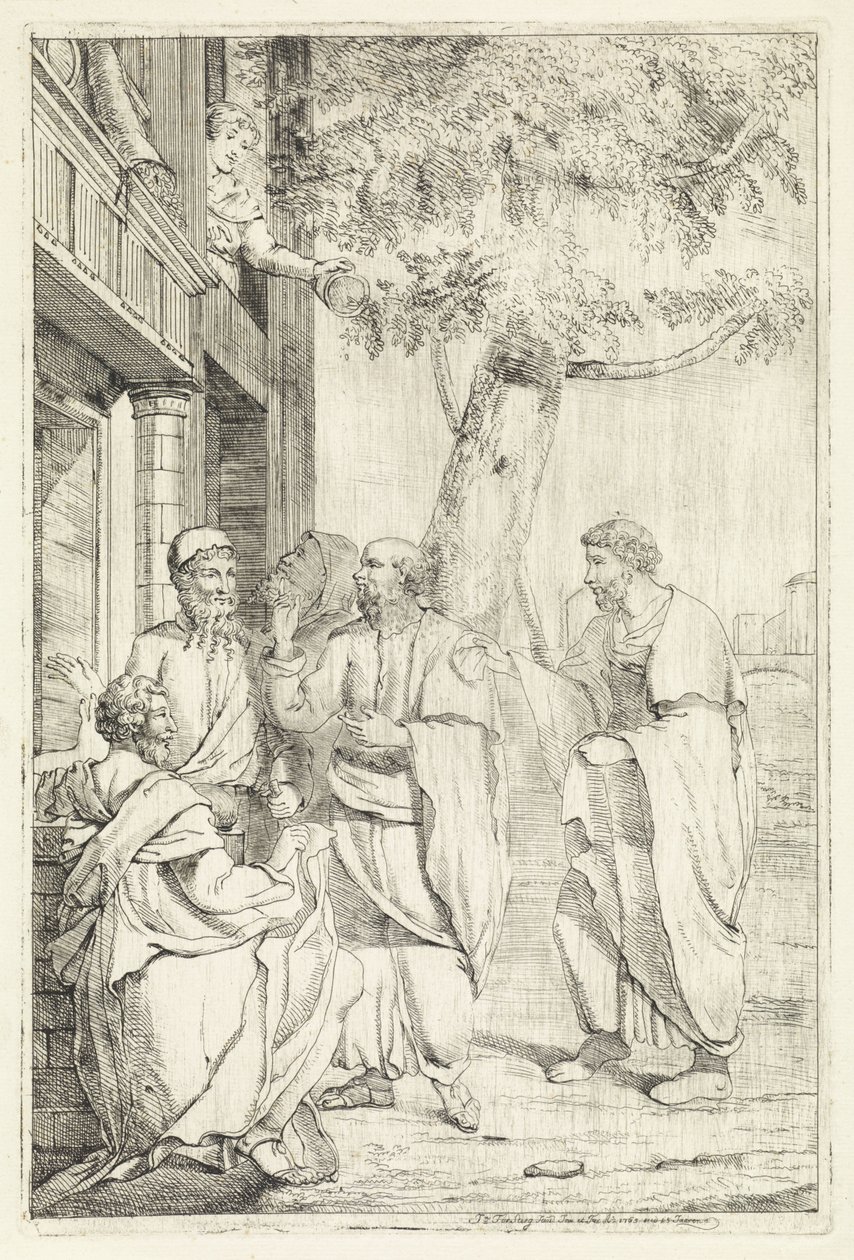 Socrates en Xantippe door Jan Tersteeg