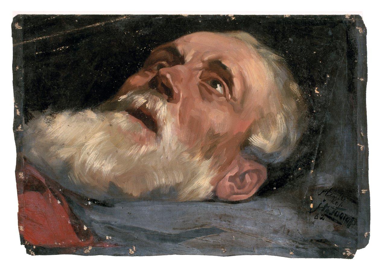 Hoofd van een Oude Man (studie) 1882 door Jan Toorop