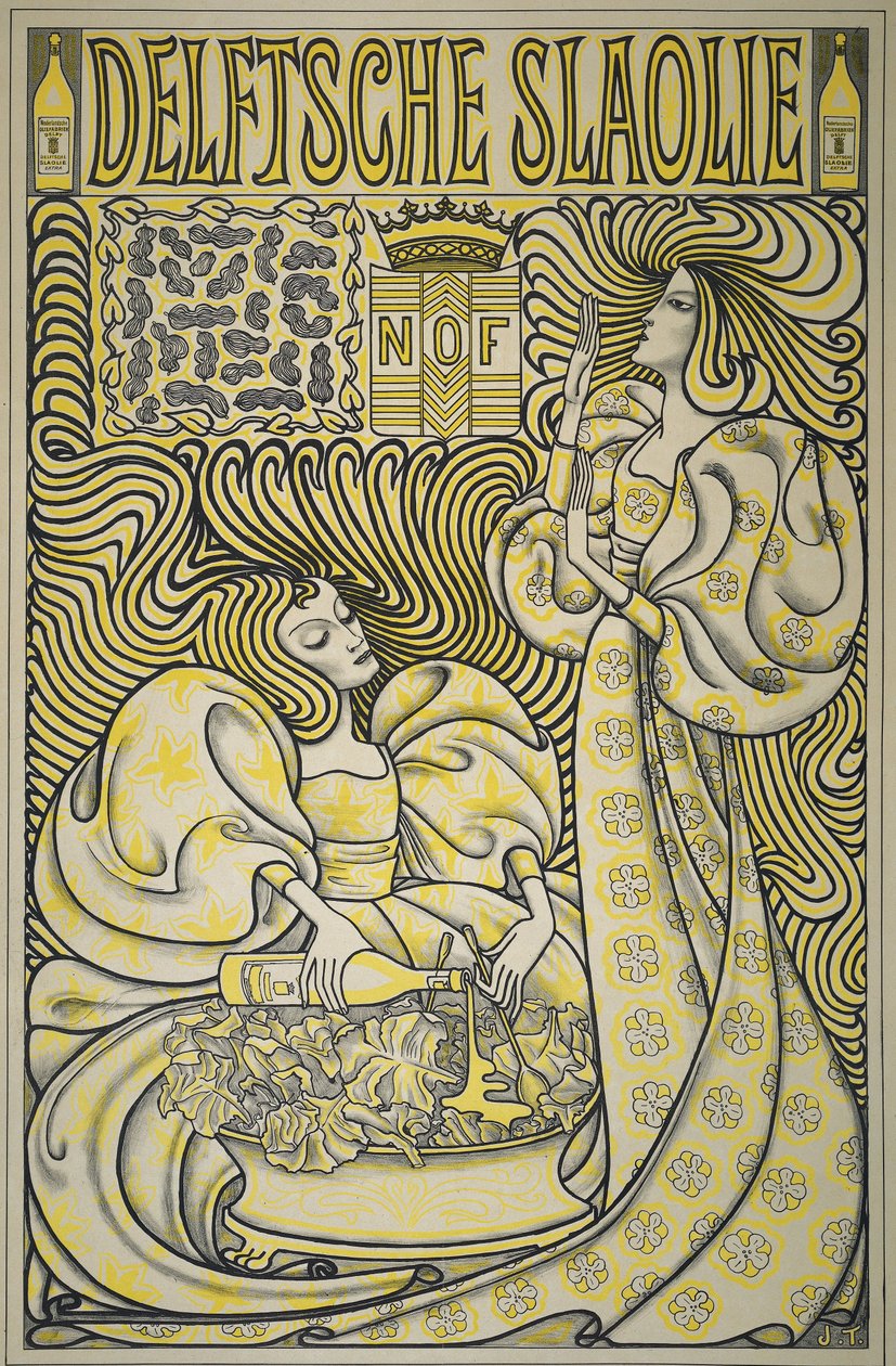 Poster voor Delft Saladeolie door Jan Toorop