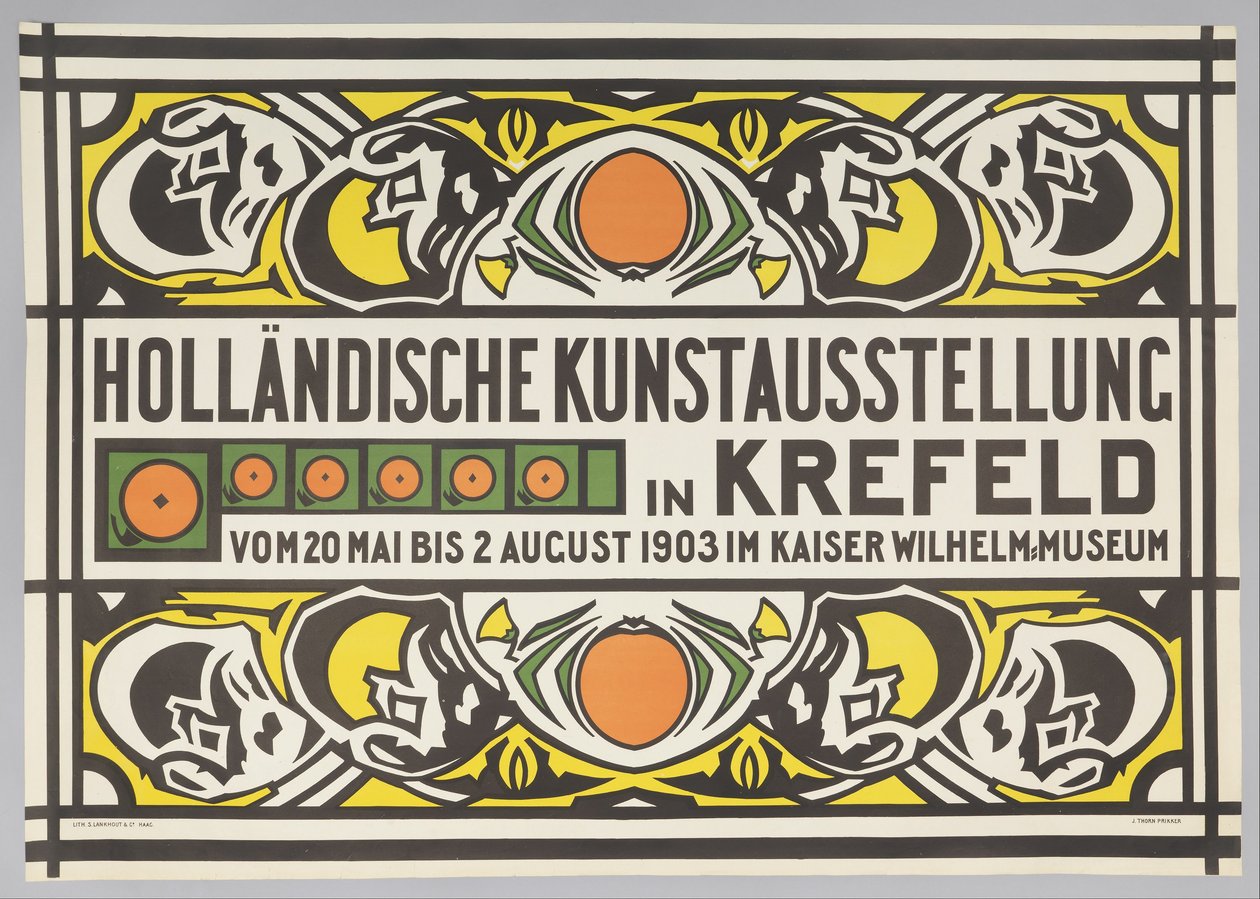 Hollandse Kunsttentoonstelling (Dutch Art Exhibition in Krefeld) door Johan Thorn Prikker