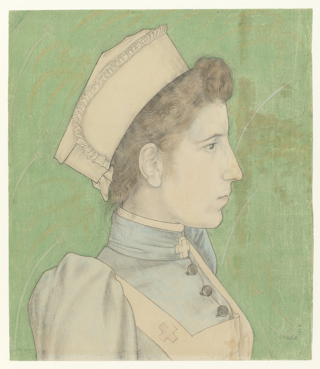 Portret van Nelly Goudkade door Jan Toorop