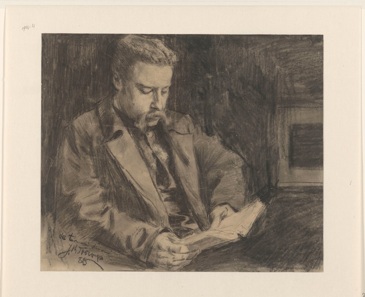 Portret van Engelbert van Bevervoorde, slotvoogd van Muiden door Jan Toorop