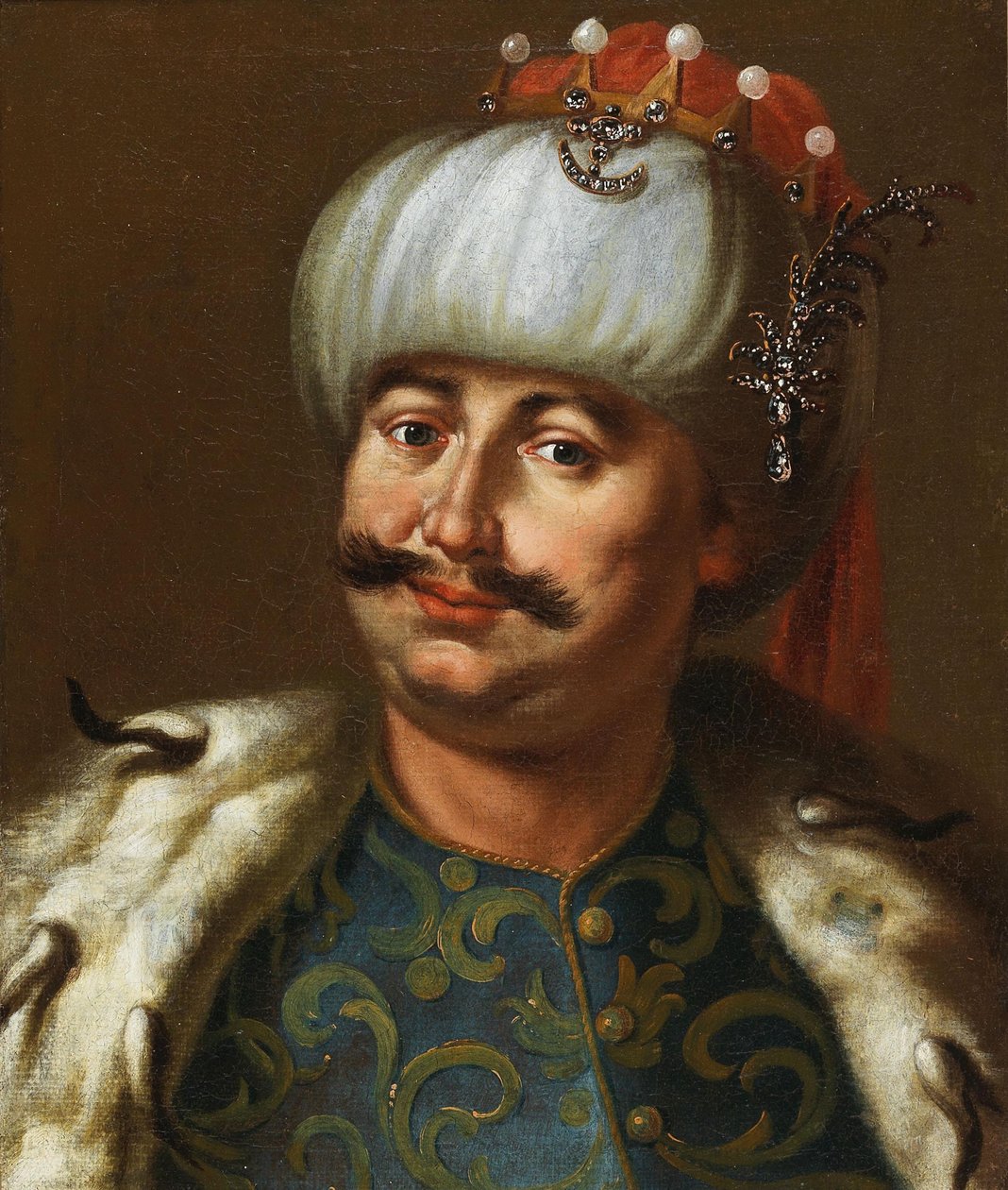 Jan III Sobieski, koning van Polen, gekleed als een Ottomaanse sultan door Jan Tricius