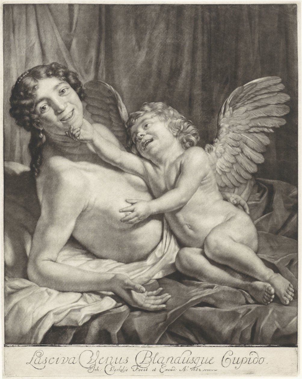 Venus en Amor door Jan Verkolje (I)