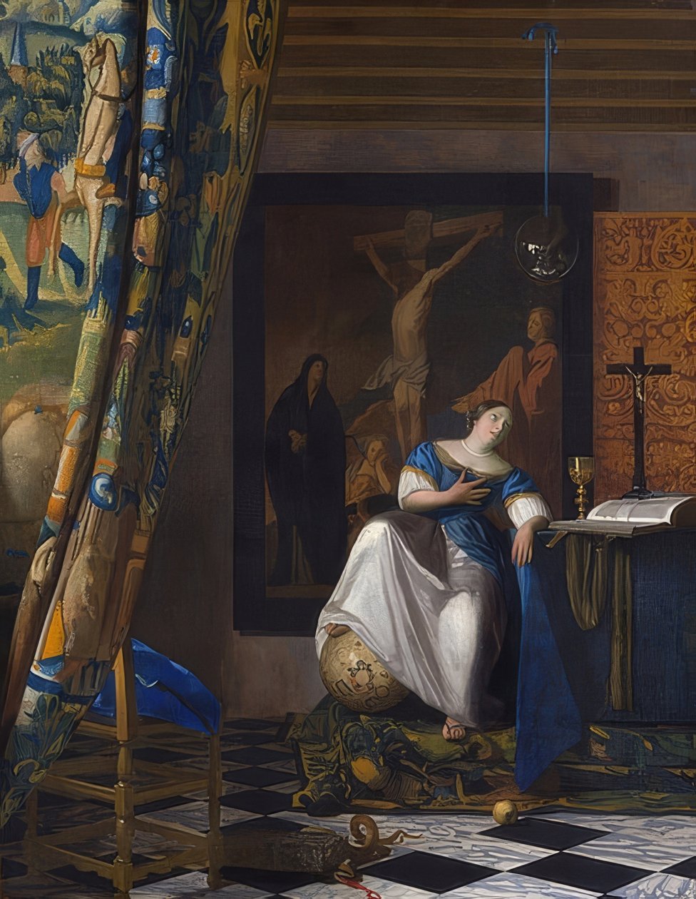 Allegorie van het Geloof door Jan Vermeer van Delft