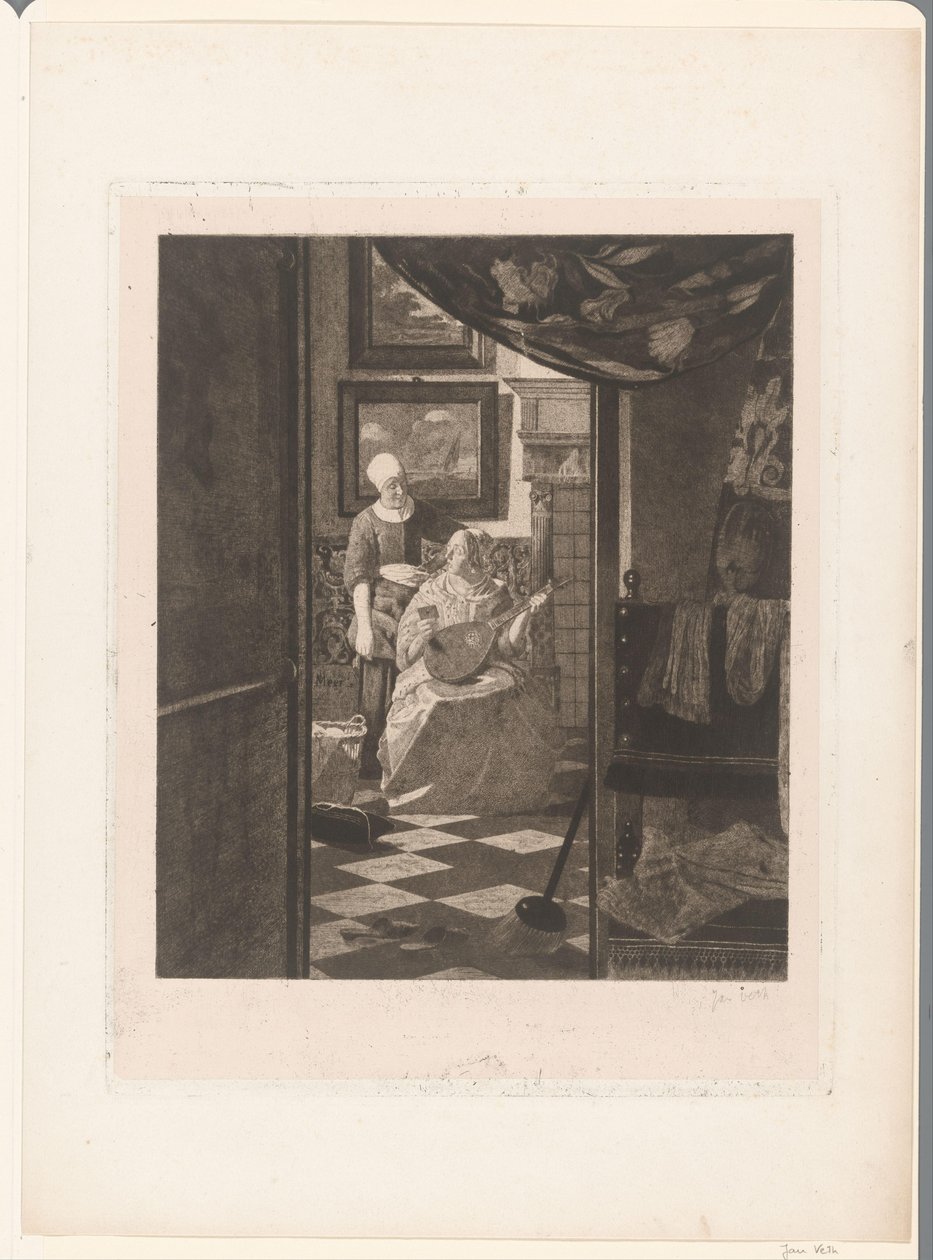 De liefdesbrief door Jan Veth (signed by artist)