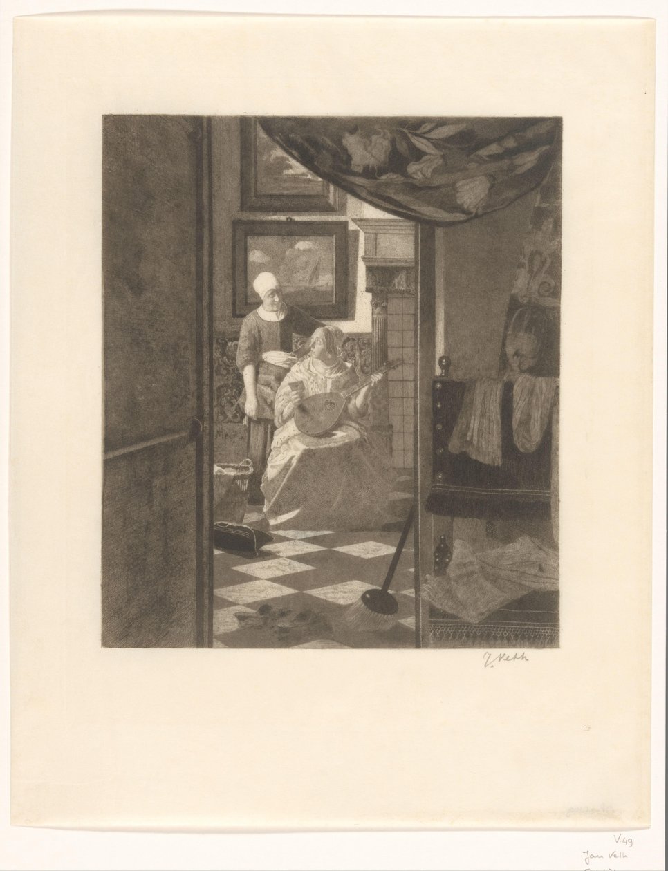 De liefdesbrief door Jan Veth (signed by artist)