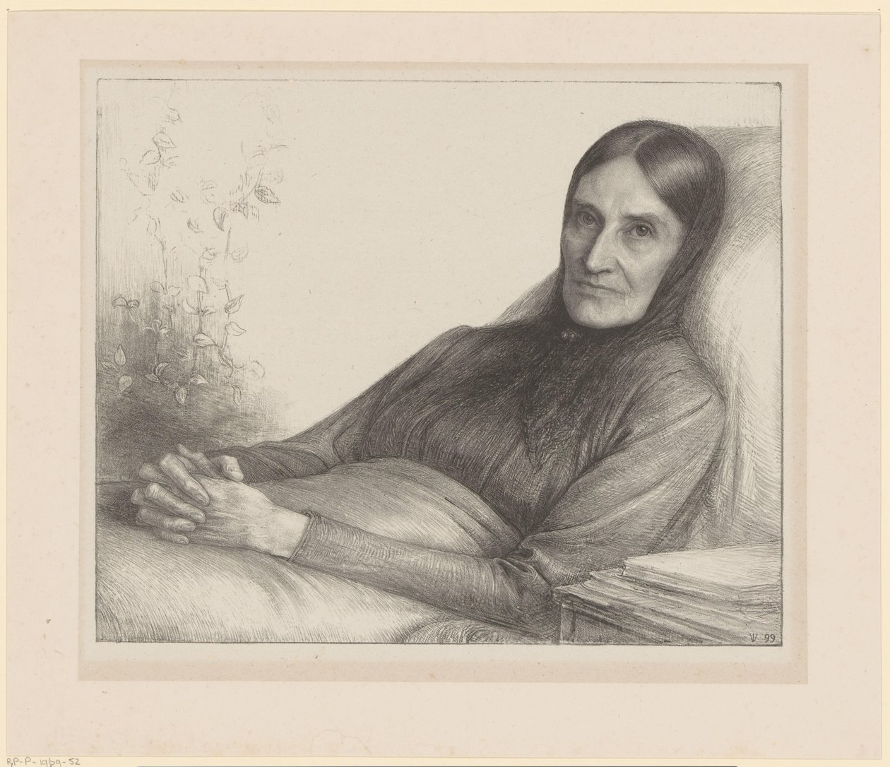 Portret van Elisabeth Ragazzi van den Wall Bake door Jan Veth