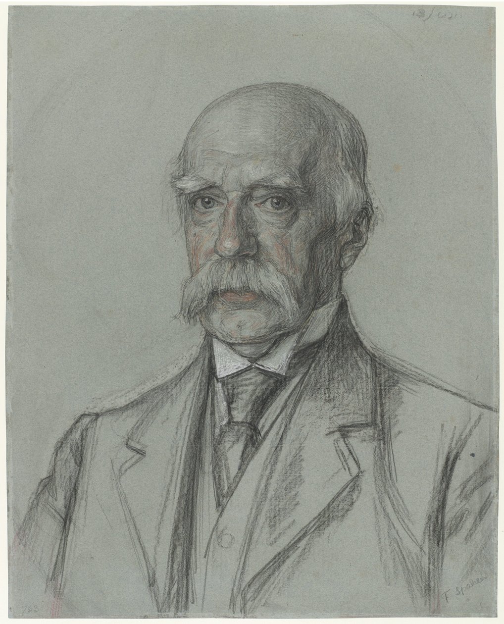 Portret van F.J. Spakler door Jan Veth
