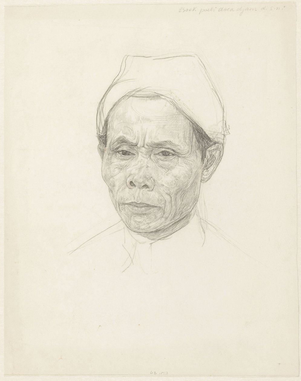 Portret van een oudere Javaan door Jan Veth
