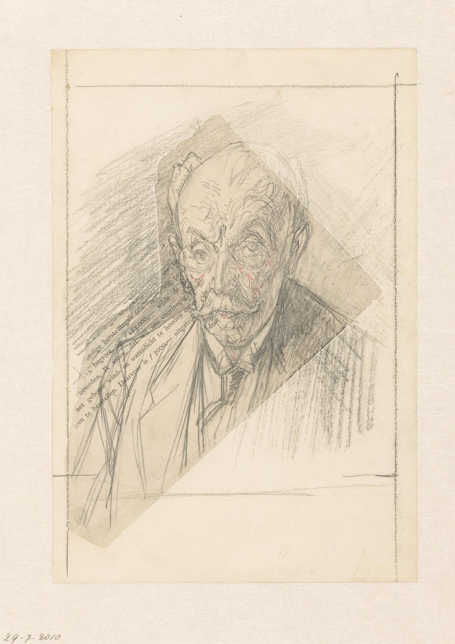Portret van een oudere man door Jan Veth