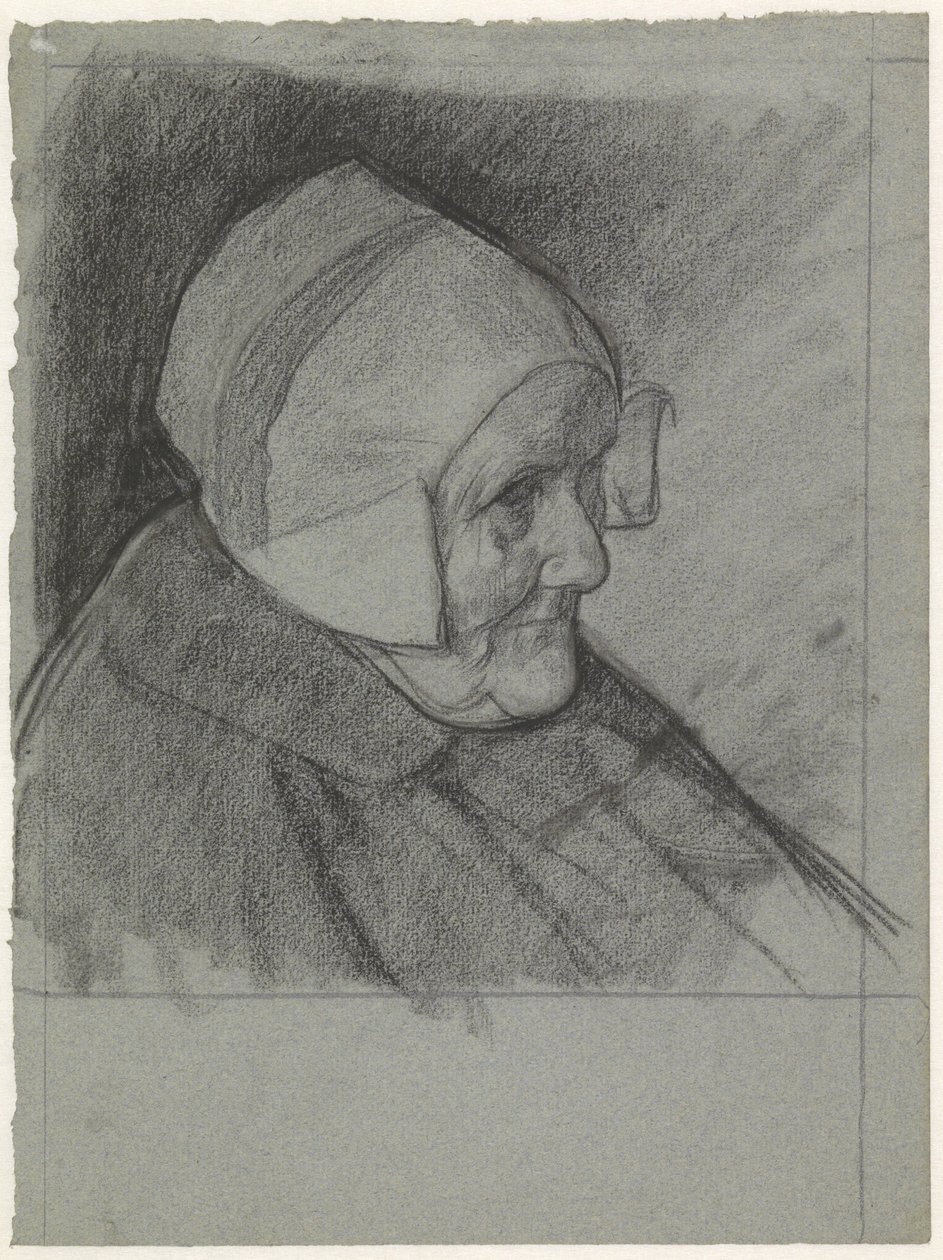 Portret van vrouw van den Brink door Jan Veth