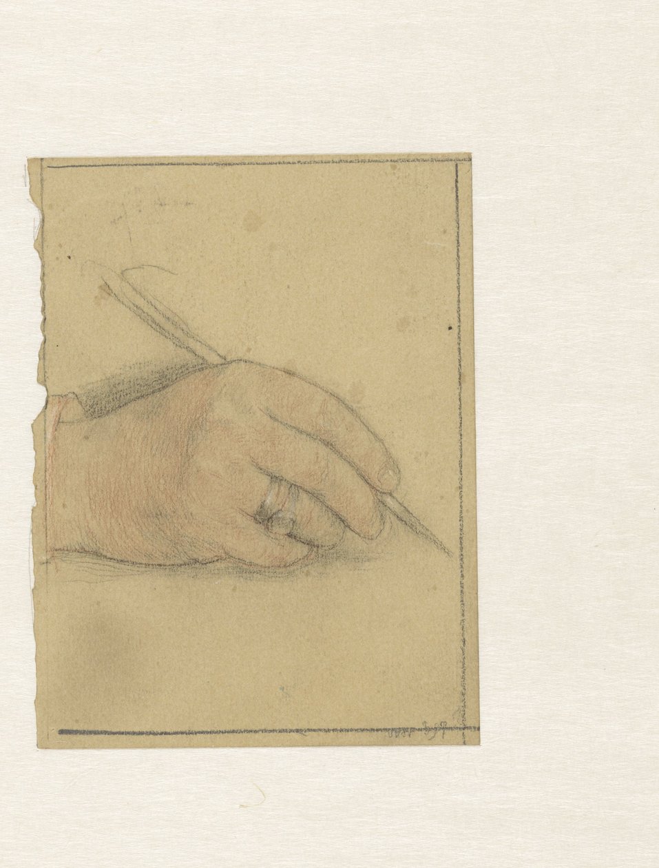 Studie van de hand van Geheimrat M. Kempner door Jan Veth