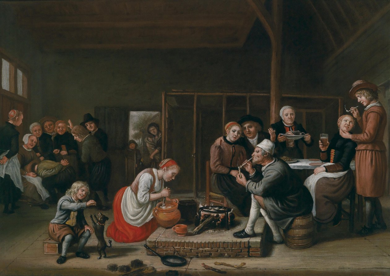 De boerderijkeuken van Jan Victor in de schuur door Jan Victors