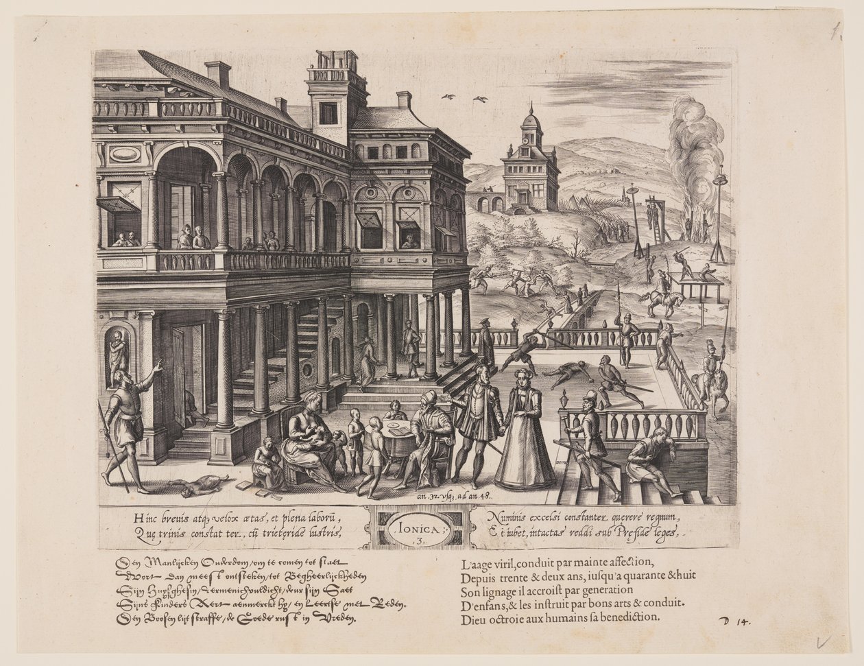 Ionica, uit Theatrum Vitae Humanae (De tijdperken van de mens) door Jan Wierix