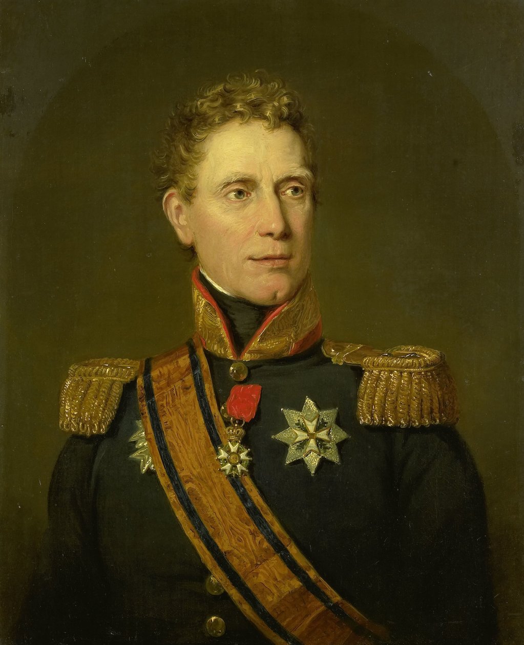 Portret van Jonkheer Jan Willem Janssens, Gouverneur van de Kaapkolonie en Gouverneur-Generaal van Nederlands-Indië door Jan Willem Pieneman