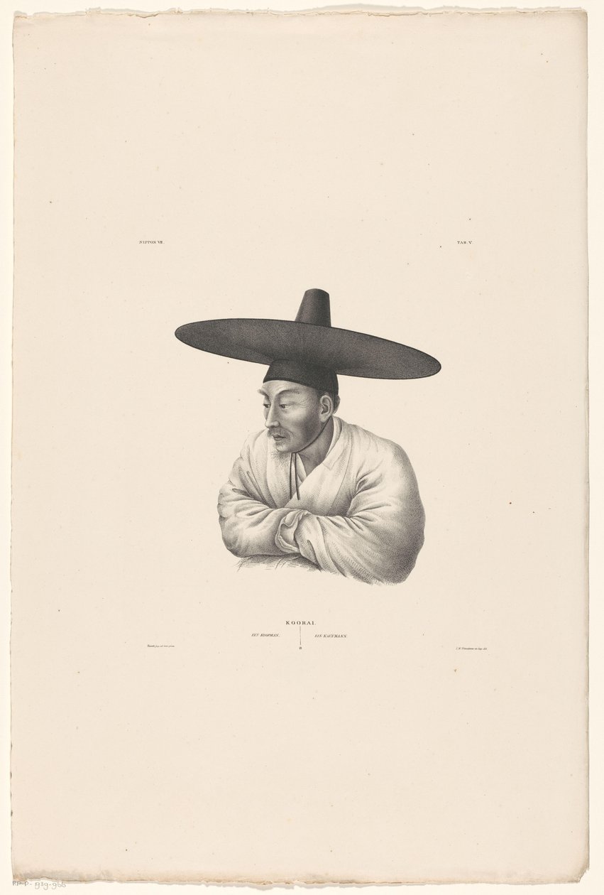 Portret van een Koreaanse koopman door Jan Willem Vlaanderen