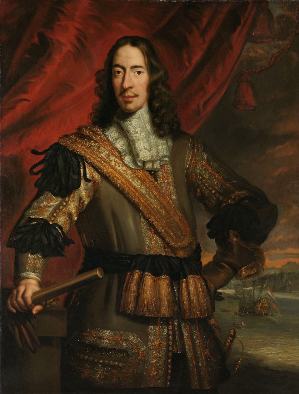 Cornelis de Witt (1623-1672), Burgemeester van Dordrecht en Luitenant van Putten door Jan de Baen (copy after)