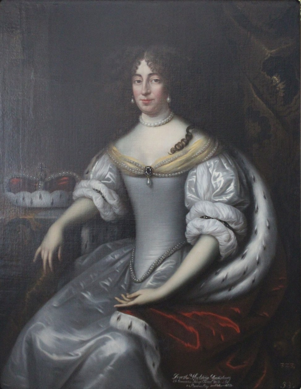 Portret van Dorothea van Brandenburg, geboren von Schleswig-Holstein-Sonderburg-Glücksburg (1636-1689) door Jan de Baen